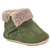 Chaussons en cuir avec patin My Foublu - Kaki 20-21
