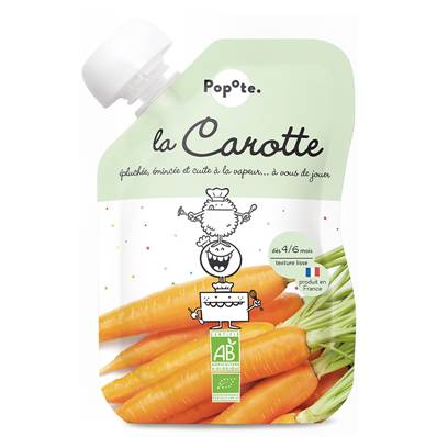 Gourde de purée pour bébé – Carotte BIO
