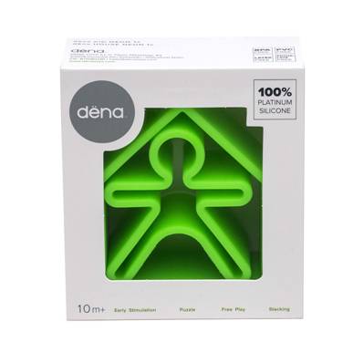 Jouet en silicone Maison et enfant – Vert fluo