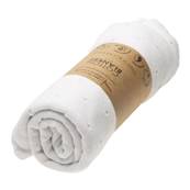 Couverture Biscuit en tricot – Blanc