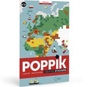 Mon poster en stickers - Carte du monde