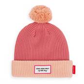 Bonnet Block blush avec pompon - du 9 mois au 12 ans S - 9-18 mois - 48 cm