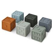 Set de 6 dés en silicone - Bleu