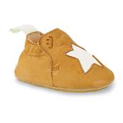 Chaussons en cuir avec patin Blublu Etoile Oxi/Blanc 22-23