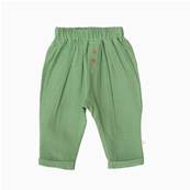 Pantalon en double gaze de coton Paco - Vert pomme 6 mois