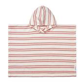 Poncho Roomie - Rayures apple red 1 - 2 ans