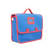 Cartable Corbu Grand modèle - Bleu et rouge