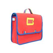 Cartable Corbu Grand modèle - Rouge et rainbow