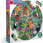 Forêt tropicale - Puzzle 100 pièces rond