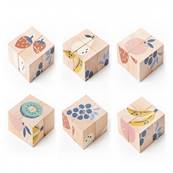 Puzzle cubes en bois Fruits et pochette ananas