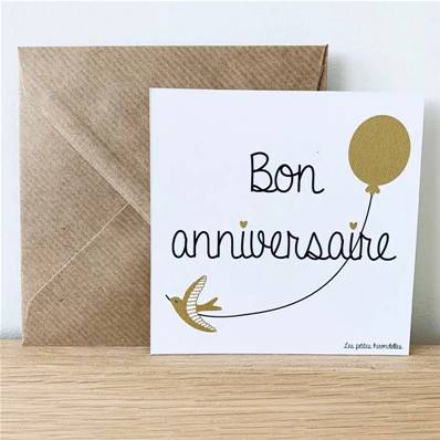 Carte avec enveloppe - Bon anniversaire !