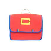 Cartable Corbu Grand modèle - Rouge et rainbow