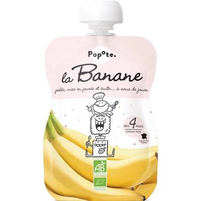 Gourde de compote pour bébé – Banane BIO