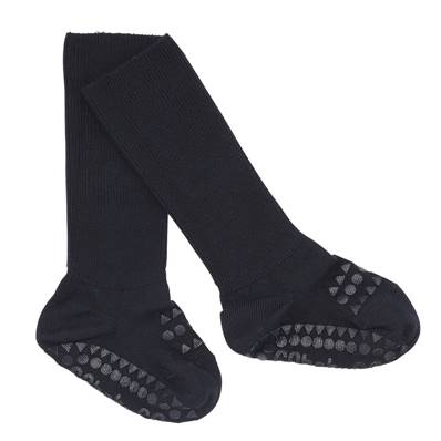 Chaussettes antidérapantes en bambou 6 - 12 mois - Pointure 17-19, Marine