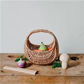 Set de fruits et légumes à découper dans son panier en osier