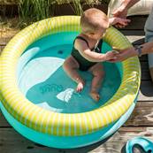 Grande Piscine gonflable enfant Dippy 120 cm - Bleu banane