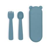 Couverts bébé Cuillère et fourchette - Bleu
