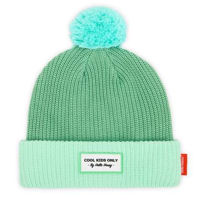 Bonnet Block Minty avec pompon - du 9 mois au 12 ans M - 2-5 ans - 52 cm