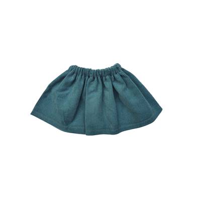 Jupe en velours vert pour poupon