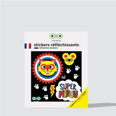 Super Miaou by Gwe - stickers réfléchissants