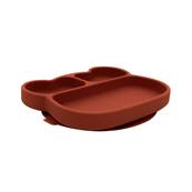 Assiette en silicone Ours - Rouille