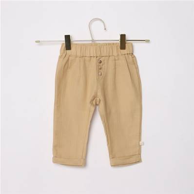 Pantalon en double gaze de coton Paco - Gold 12 mois