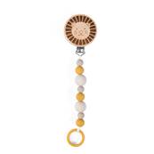 Attache-tétine bois et silicone lion - Sous mon baobab