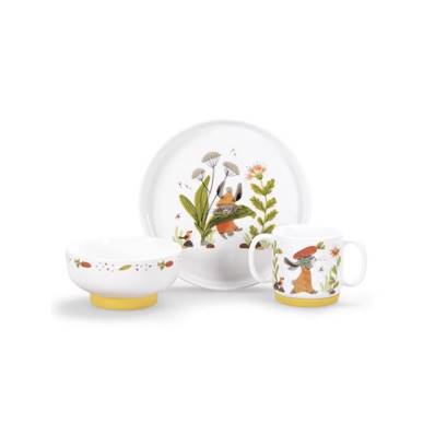 Set de vaisselle en porcelaine - Trois petits lapins