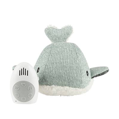 Peluche Moby la baleine avec diffuseur de Bruits blancs - Vert