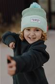 Bonnet Block Minty avec pompon - du 9 mois au 12 ans M - 2-5 ans - 52 cm