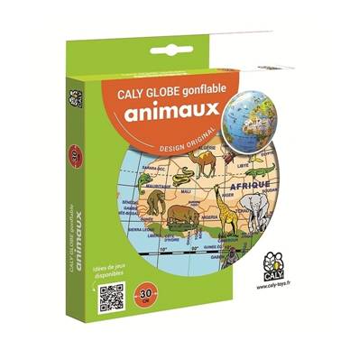 Globe terrestre gonflable Pays et Animaux