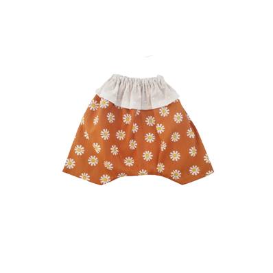Combinaison froufrou pâquerettes cannelle pour poupons