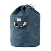 Petit sac  jouets Bamboo - Gold bubble/ night blue