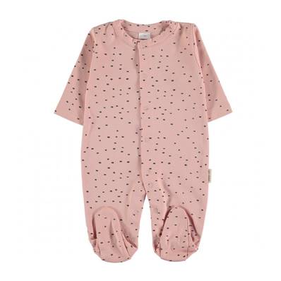Pyjama manches longues rose à pois gris 12 mois