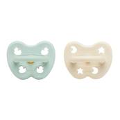 Set de 2 tétines physiologiques colorées Mellow mint et Milky white - 0-3 mois