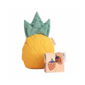 Puzzle cubes en bois Fruits et pochette ananas