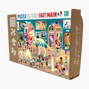 Visite au musée - Puzzle en bois de 50 pièces