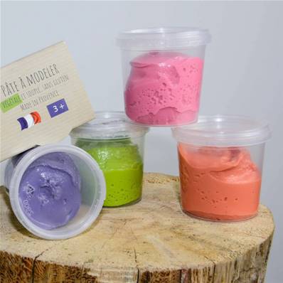 Pâte à modeler - assortiment de 4 pots couleurs complémentaires