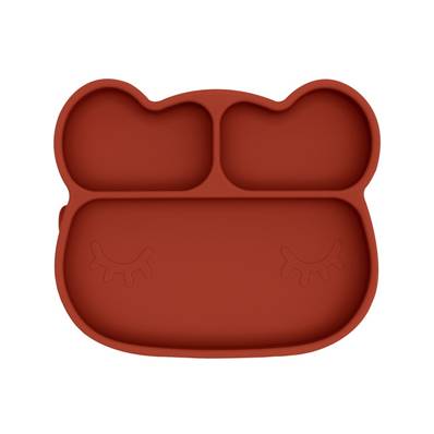 Assiette en silicone Ours - Rouille
