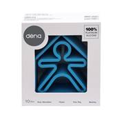 Jouet en silicone Maison et enfant – Bleu fluo