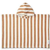 Poncho Roomie - Rayures caramel 1 - 2 ans