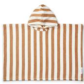 Poncho Roomie - Rayures caramel 1 - 2 ans