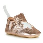 Chaussons en cuir avec patin Blublu Étoile Rose/Blanc 22-23