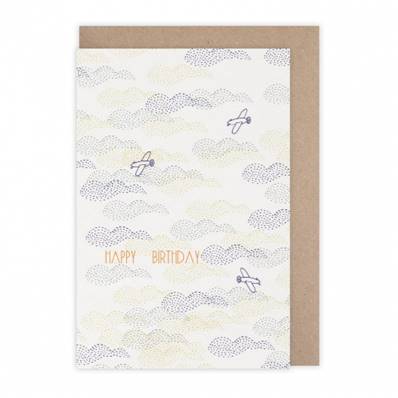 Carte Happy Birthday Avions