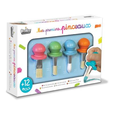 Mes premiers pinceaux - kit de 4 pinceaux ergonomiques