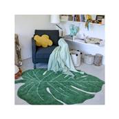 Tapis lavable Monstera 120x160 cm - feuille de monstera verte