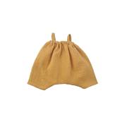 Salopette en gaze jaune pour poupons