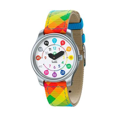 Montre pour enfant avec cadran chiffré Twistiti - Bracelet Arlequin