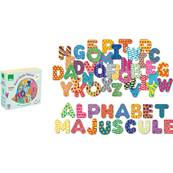 Magnets alphabet majuscules 56 pices