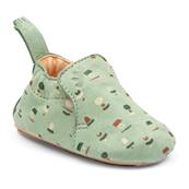 Chaussons en cuir avec patin Blublu Harbor Gris 22-23
